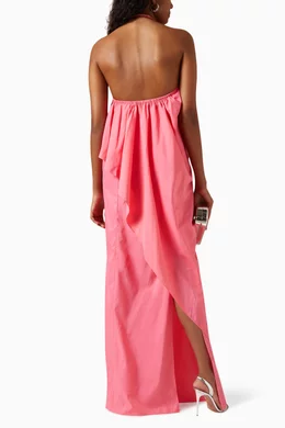 Buy Staud Pink Desiree Maxi Dress in Nylon For Women Online | Ounass Oman