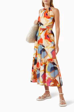 open lace back dress Marella Galizia Fit-and-Flare Dress – bowns cambridge