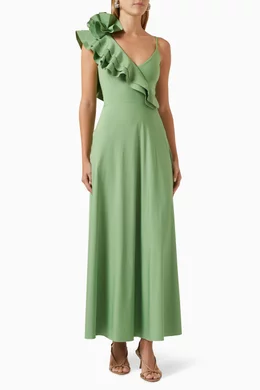 Buy Maygel Coronel Green Celedonia Maxi Dress For Women Online | Ounass Oman