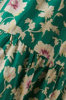 Buy Posse Green Alexis Floral Maxi Dress in Cotton For Women Online |  Ounass Oman