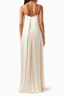 Buy Shona Joy Neutral La Lune Column Maxi Dress in Viscose-silk For Women  Online | Ounass Oman
