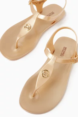 Michael kors gold jelly sandals online