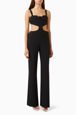 Buy Alexis Black Lukas Jumpsuit in Viscose-blend For Women Online