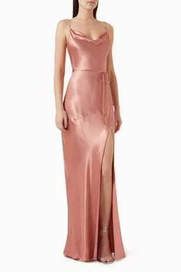 Buy Shona Joy Pink La Lune Bias Cowl Maxi Dress For Women Online | Ounass  Oman