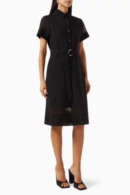 little black dress port huron Loren Trim Short Dress-Black