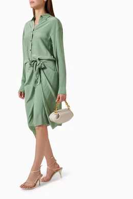 Buy Theory Green Sarong Shirt Dress in Viscose For Women Online | Ounass  Oman