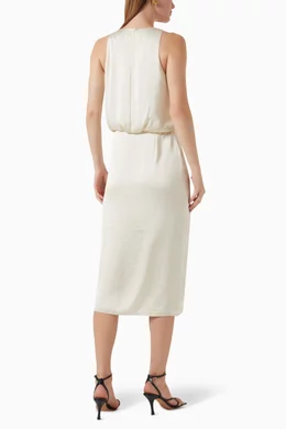 theory layered tank dress Buy Theory White Layered Tank Dress in Satin For Women Online