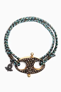 Buy Patricia Arango Color Two sided Clasp Gold Wrap Bracelet in Sterling Silver Online for Women Ounass Oman