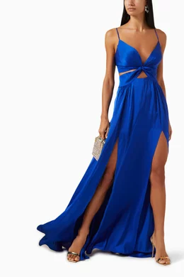 light blue tight prom dress Sparkly Mermaid Deep V-neck Light Blue Prom Dresses