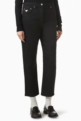 Buy Prada Black Five-pocket Jeans in Stretch-denim For Women