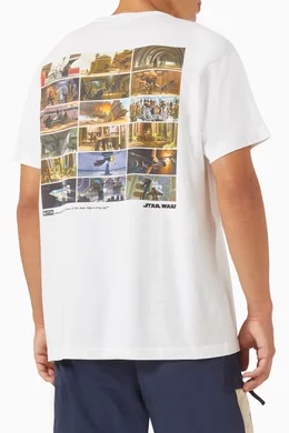 Buy Kith White x Star Wars™ Kith Concept T-shirt in Cotton-jersey