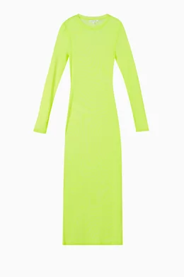 good american sheer mesh midi dress Good American Gauze Mesh Maxi Dress
