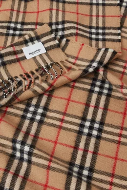 Buy Burberry Neutral Check Baby Blanket in Cashmere For UNISEX Online Ounass Oman