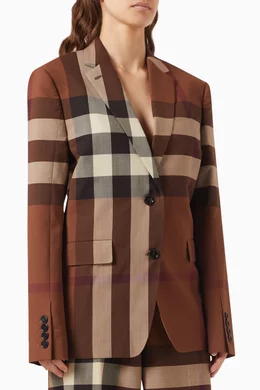 Burberry check blazer outlet