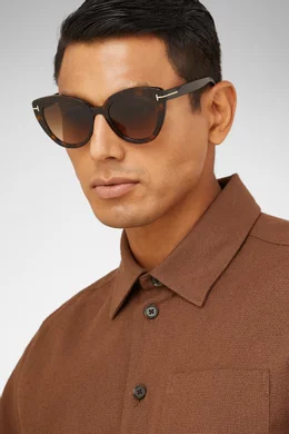 Tom Ford IZZI Sunglasses Tom Ford - Izzi Sunglasses - Cat-Eye Sunglasses - Red  main image 4