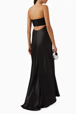 corset maxi dress for women Celine Blue Striped Floral Dress, XL Color:Ice Sage and undeniable allure. TIPOCOLLEZIONE_Flash European Gala Screening of