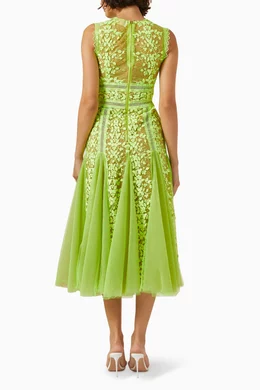 cobalt lace dress Lace Overlay Holiday Maxi Dress main image 1