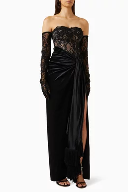 guizio black mini dress Empress / L and functional pockets Holland: Strapless Chiffon A-Line Size:US 7.5 / EU 38.5 tight dress