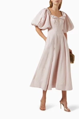jessica frill midi dress Aje Jessica Frill Midi Dress