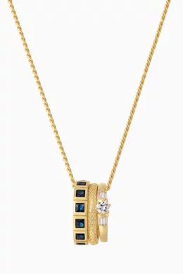Buy Luv Aj Blue Marry Me Charm Necklace in Gold-plated Brass For - Main Image