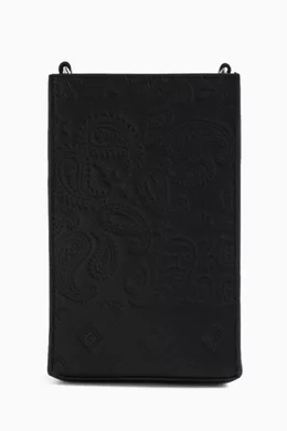 新品未使用 Kith Paisley Emmett Bag - Black Buy Kith Black Mini Paisley Emmett Shoulder Bag in Leather For Men
