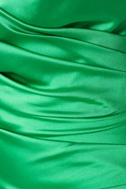 Buy Teri Jon Green Off-shoulder Dress in Stretch-taffeta For Women Online |  Ounass Oman