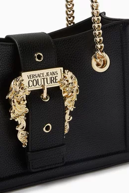 Buy Versace Jeans Couture Black Small Couture 01 Shoulder Bag in Grainy Leather For Women Online Ounass Oman