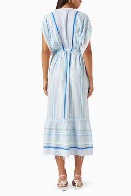 strapless open back dress Valentina Ruffled Swing Dress