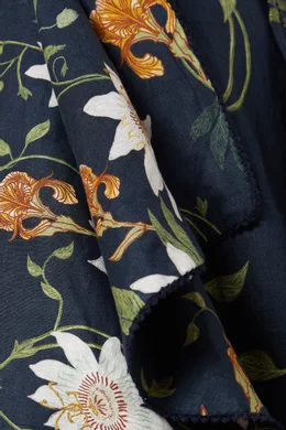 Buy Agua by Agua Bendita Multicolour Ethel Floral-print Dress in Linen For  Women Online | Ounass Oman