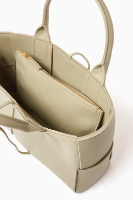 Buy Bottega Veneta Grey Mini Arco 29 Tote Bag in Intrecciato Leather For UNISEX Online Ounass Oman
