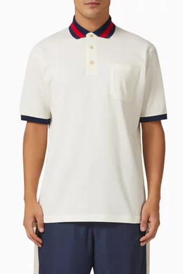Gucci web collar polo cheap