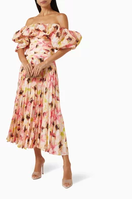 knee length dresses for ladies Acler Rogeron Midi Dress Citron (For Hire)  EKOLUV