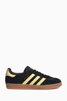 Adidas gazelle indoor black yellow store