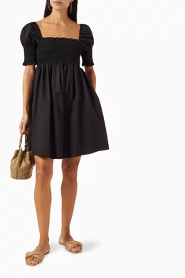 tory burch black mini dress Tory Burch Ruched Mini Dress In Black