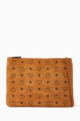 Mcm medium logo crossbody pouch bag discount