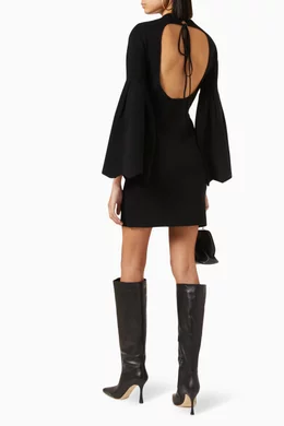 black embellished dress mini Kaden Sequin Embellished Mini Dress Black main image 0