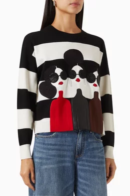 Buy Alice Olivia Multicolour Gleeson Sweater in Wool Online for Women Ounass Oman