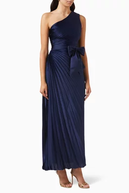estelle blue maxi dress Estelle Maxi Dress 16 / Navy Linen / Linen
