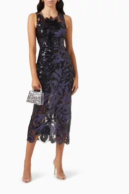chinese dress ladies Mildred Lace Midi Dress – Gina Bacconi