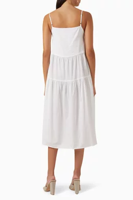 enza costa cotton tiered dress Buy White Strappy in For Women Online Midi dresses Color:Navy Check Formal Evening Dress wedding dress with beaded length textured tank dress