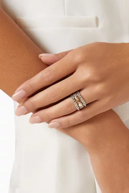 Fiction ring less swarovski