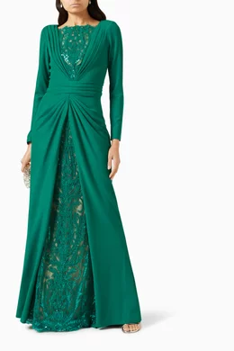 knee length dresses for ladies Tadashi Shoji Women's Avalon Pleated Velvet Cocktail Dress - Black main image 0