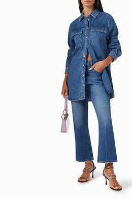 frame a line shirt dress FRAME A Line Shirt Dress | Brisk | Denim