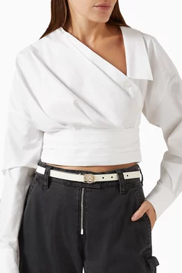 Buy Kate Spade New York Neutral Floral Spade Buckle Belt in  display picture 2
