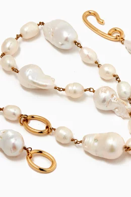 Buy Jil Sander Multicolour Grainy Freshwater Pearl Necklace in Eco 
