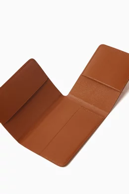 Buy Jil Sander Neutral Folded Card Holder in Supple Leather