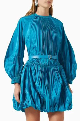jil sander pleated taffeta maxi dress Jil Sander Pleated Taffeta Maxi Dress