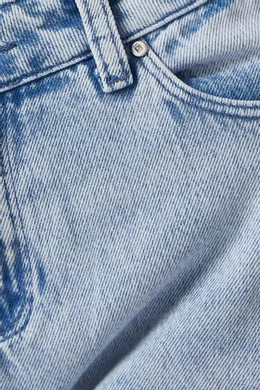 Buy KARL LAGERFELD Blue Rhinestone Fringed Jeans in Denim