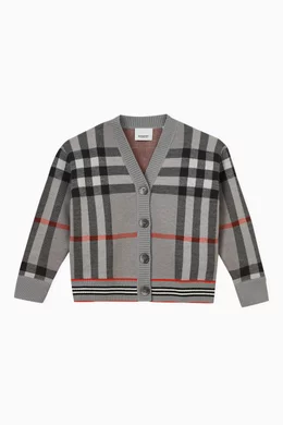 Burberry print cardigan sales