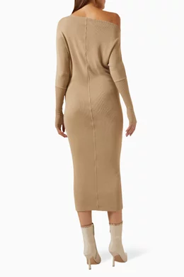 enza costa sweater knit slouch dress Enza Costa Sweater Knit Slouch Shoulder Dress